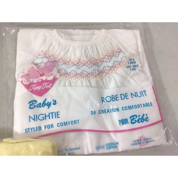 Vintage Tiny Tot Baby Girl Night Gowns New Lot of 3 - Picture 2 of 4
